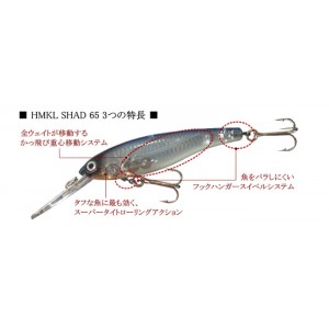 ハンクル シャッド 65SR HMKL Shad 65 SR - 【バス＆ソルトのルアー