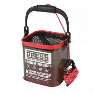 ドレス　活かし水汲みバケツ　約7mロープ+ホルダー付属　DRESS　FISHING BAIT BUCKET KEEPING FISH ALIVE　