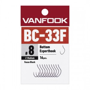 ヴァンフック　ボトムエキスパートフック　BC-33F　ミディアムワイヤー　16本入　VAN FOOK　